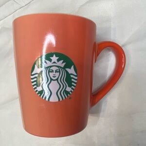 Starbucks 2021 Orange Peach ombre 10oz Coffee Mug Green Mermaid Logo